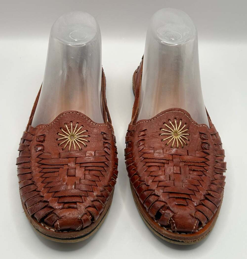 Aidi Primavera Handmade Mexican Leather Woven Huarache Sandals